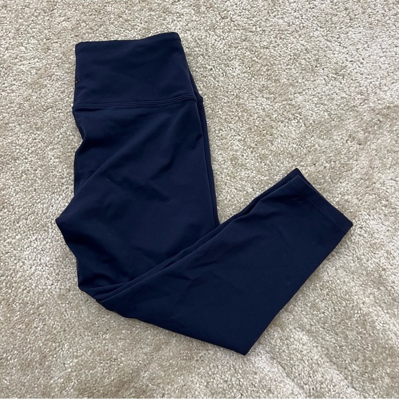 prAna Capri Yoga Active Pants Leggings Navy Blue Size Medium Gym, - Picture 11 of 15